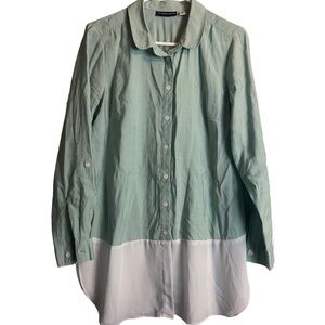 Styled by joe zee sage mint cream off white jlongsleeve boyfriend ladies small